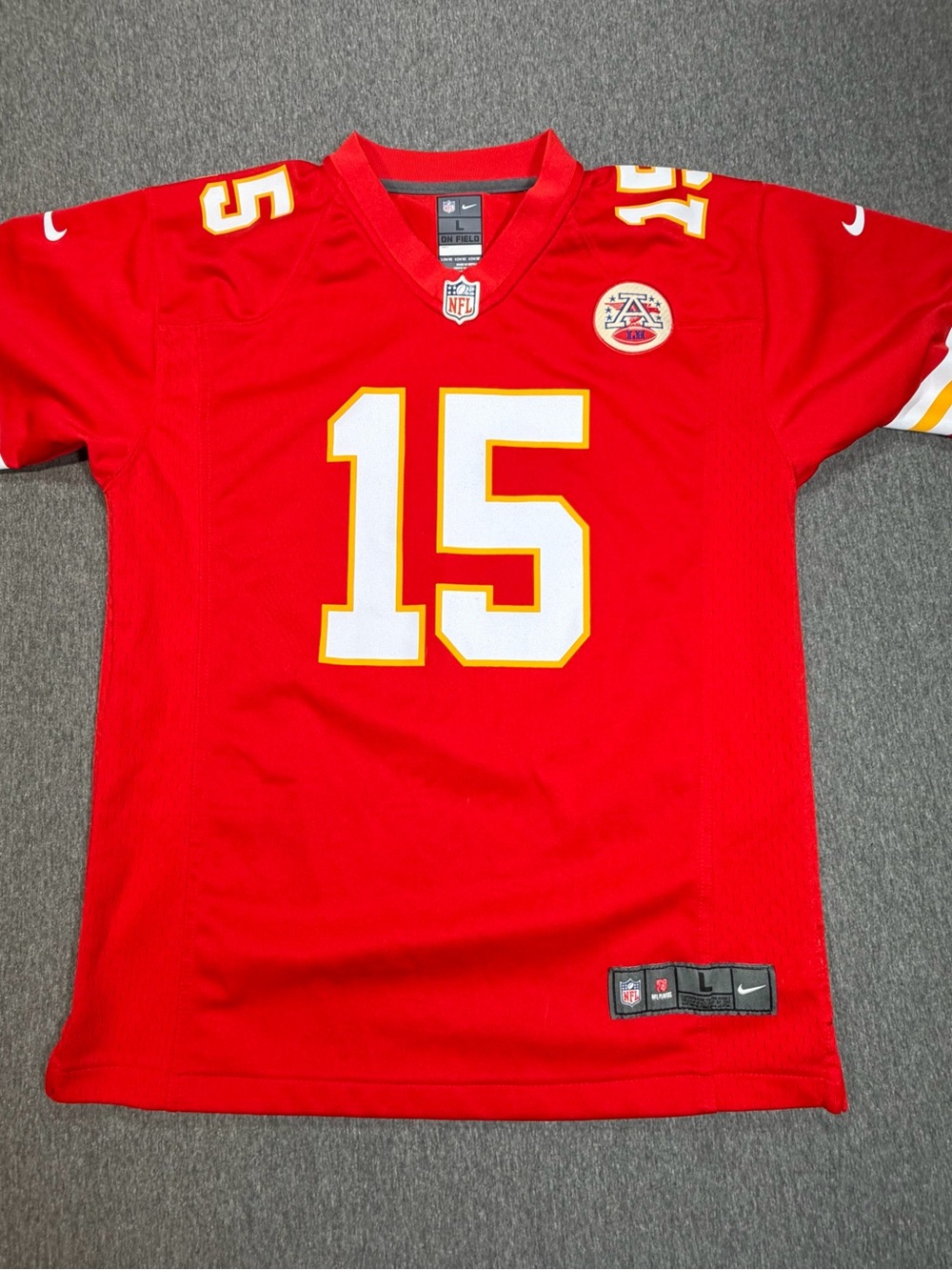 Kansas City Chiefs Patrick Mahomes Nike Youth Large Football Jersey #15